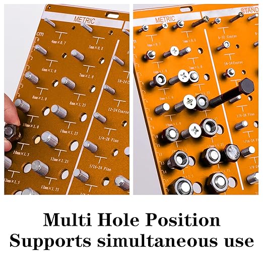 54 Nut Thread Gauges Checker Standard and Metric Checker Used A Standard Gauge to Set Pitch and Thread for The Chaser Thread Gauge with 22 Standard and 24 Metric Bolt and 8 Drill Bit Gauge