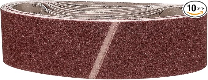 4 x 36 Inch Sanding Belt, 10 Pcs 40 Grit Knife Sharpener Belts Work Sharpening for Belt Sander Knife Carving Tool Metal Working