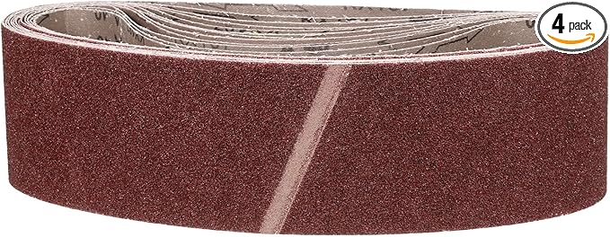 4 x 36 Inch Sanding Belt, 4 Pcs 40 Grit Knife Sharpener Belts Work Sharpening for Belt Sander Knife Carving Tool Metal Working