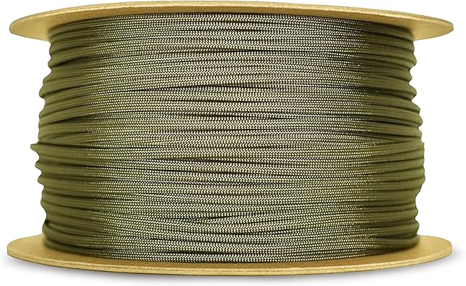 The Paracord Store | Type III 550 Paracord - 250 FT Spool, Olive Drab | Heavy Duty 7 Strand Tactical Paracord - USA Made Nylon Outdoor Parachute Cord for Camping, Fishing & More - Survival Cord