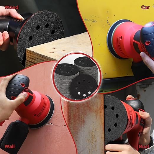 50PCS 5 inch Silicon Carbide Sanding Discs 3000 Grit, Wet Dry Orbital 5 Sander Hook and Loop Sandpaper Disc Ultra Fine Grit, Best for Metal,Automotive Precision Polishing