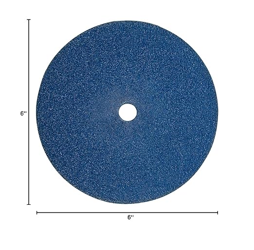 CS Unitec 80916 FIX Disc with Hook & Loop Fasterning, Zirconium, 6" Diameter, 60 Grit, (Pack of 50)