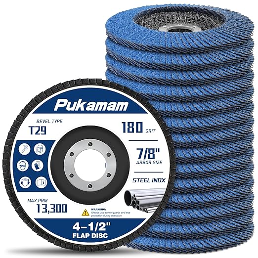 14 Pack of Flap Discs 4 1/2 for Angle Grinder Grit 180 Type 29 Zirconia Grinding Wheel for Wood Metal Sanding