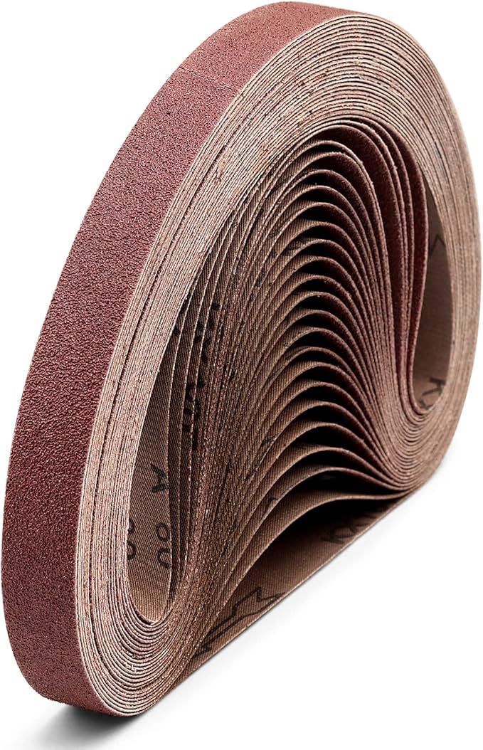 1x30 Sanding Belt, 80 Grit Aluminum Oxide Belt Sander Paper for Woodworking Metal Polishing,24 Pack(1x30 Inch, 80 Grit)