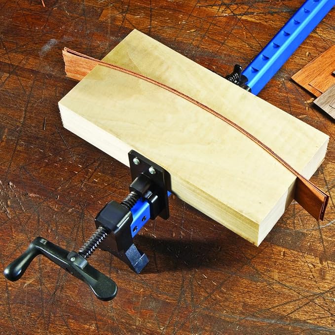 Sure-Foot 24” Bar Clamps for Woodworking – Heavy Duty Clamps w/Built-In Clamp Hook Locks to 3/4” Boards - Lightweight Aluminum Bar Clamp - Carpentry Tools And Accessories w/Stable Grip & Wide Foot