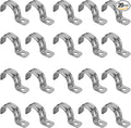 OhLectric OL-43084 Heavy Duty Rigid Pipe Strap - Sturdy One Hole Steel Straps - High-Quality Zinc Plated Steel - Reinforced Rib - Corrosion Resistant - Easy to Install - 1-½ Inches (Pack of 20)