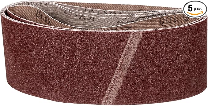 2-1/2 x 14 Inch Sanding Belt, 5 Pcs 100 Grit Knife Sharpener Belts Work Sharpening for Belt Sander Knife Carving Tool Metal Working