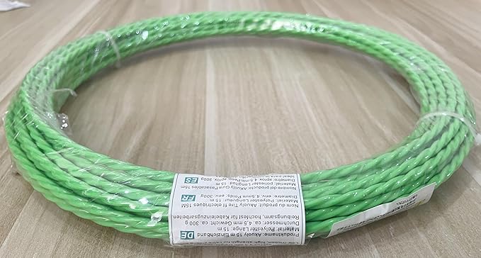 Fish Tape 49FT Wire Fishing Tools Cable Pulling Wire 4.5mm Diameter, Ideal for Cable Runs 15m