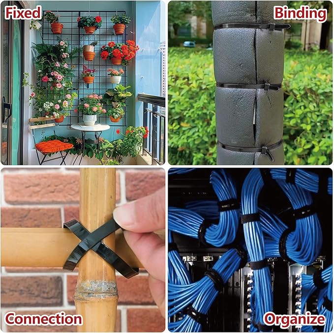 Zip Ties Heavy Duty 12 inch (500 Pack), Heavy Duty Cable Ties with 120 lb Tensile Strength for Outdoor Use, Black Wire Ties, Paloka