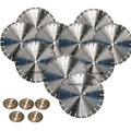 10-14" T-Seg Pro Grade Diamond Saw Blades Cut Concrete Brick Block Stone Masonry Free Pack of (5) 4.5" Diamond Blades