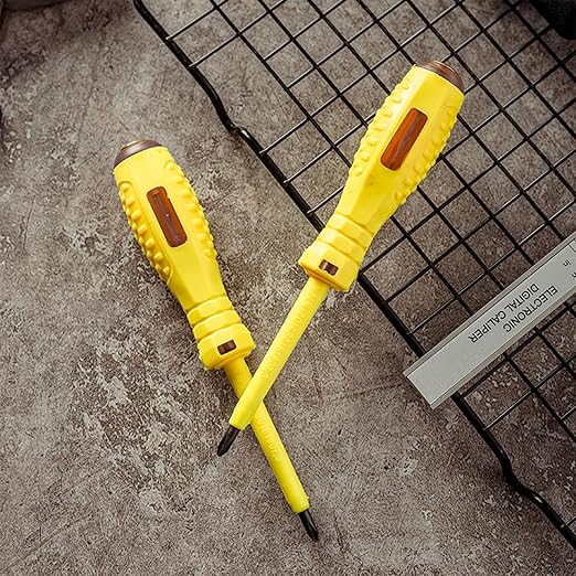 Fielect Circuit Tester, Voltage Tester Pen Screwdriver Electric Test Detector, Phillips Screwdriver Test Pencil 100-500V 1pcs