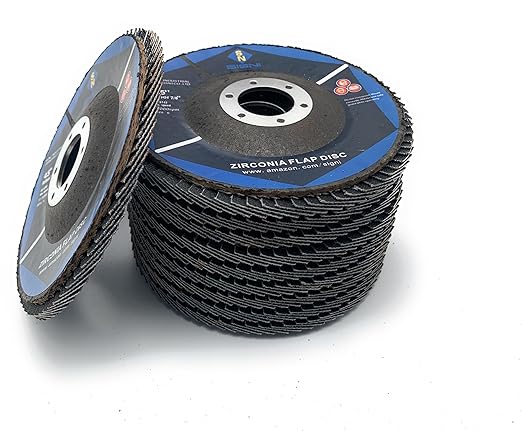 SIGNI 10-Pack Premium Zirconia Abrasive Flap disc for Angle Grinder Grinding Metal Steel (4.5 inch T29 120#)