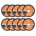 HSS Circular Saw Blade 3 3/8inch - BRSCHNITT 10pcs 44T 3/5"-3/8" Bore Cutting Discs for Cutting Wood, Copper, Aluminum, Plastic and Soft Metal