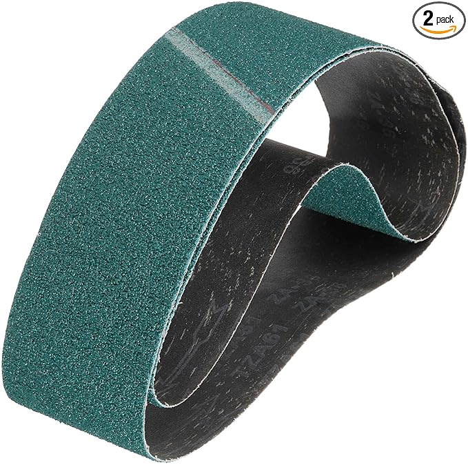 HARFINGTON 6 x 48 Inch Sanding Belts, 2 Pcs 36 Grit Zirconia Abrasive Belt Sander File Belts for Woodworking, Metal Polishing, Knife Sharpener