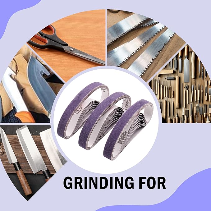 1/2 x 12 Inch Replacement Sharpening Belt for Work Sharp, 30Pcs 240 Medium Grit Knife Sharpener Sanding Belts Kit for Official Work Sharp (WSKTS & WSKTS-KT/Mk.1 & Mk.2) Knife & Tool Sharpener