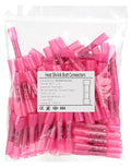 haisstronica 100PCS Red Heat Shrink Butt Connectors AWG22-16,Marine Grade Waterproof Heat Shrink Wire Connectors,Tinned Red Copper 0.7mm,Insulated Crimp Butt Splice Electrical Connectors