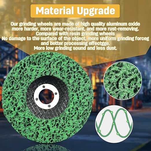 LAIWOO Strip Discs Stripping Wheel for Angle Grinder 4'' x 5/8'', Rust Remover Wheel Abrasive Disc Clean and Remove Paint Coating Rust Welds Oxidation (5 Pack)