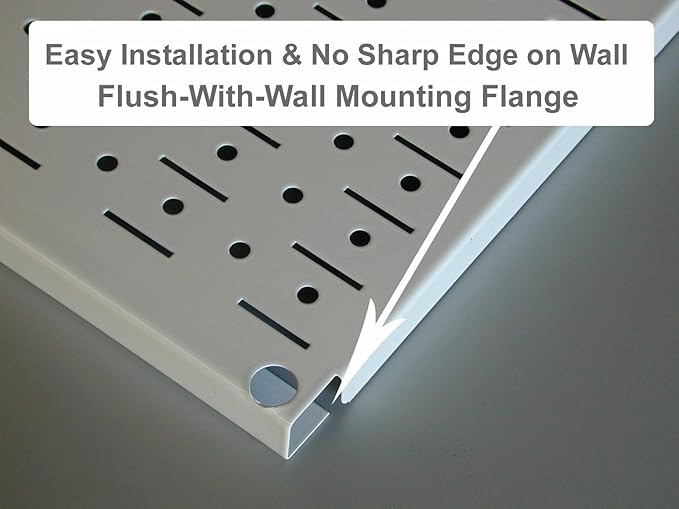 Wall Control Pegboard 32in x 16in Gray Metal Pegboard Tool Board Panel