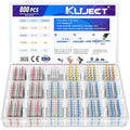 Kuject Heat Shrink Solder Seal Wire Connectors Kit 800PCS, Waterproof Butt Connector Heat Shrink Electrical Terminals, Insulated Solderless Wiring Splice Connectors for Marine Automotive Boat Truck