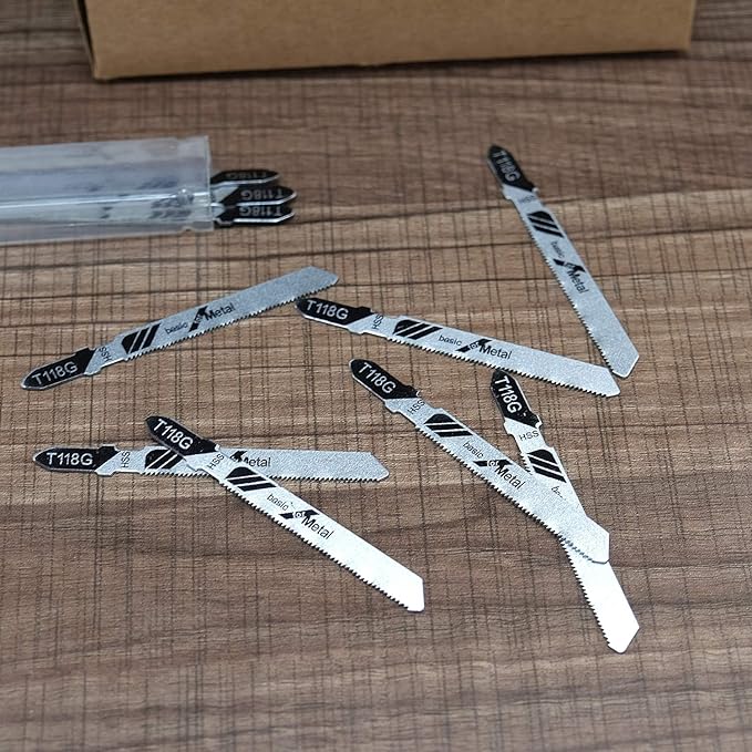 10-Piece T118G 3 Inch 32 TPI Assorted T-Shank Jig Saw Blades Set for Cutting Metal