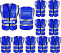 BeautyWill Custom Safety Vest Logo Class 2 High Visibility Reflevtive Vest Outdoor Protective Workwear