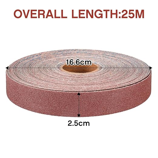 Emery Cloth Roll,600 Grit Continuous Sandpaper Roll 1" x 91 Feet Sandpaper Roll for Wood Furniture Finishing Metal Sanding Automotive Polishing