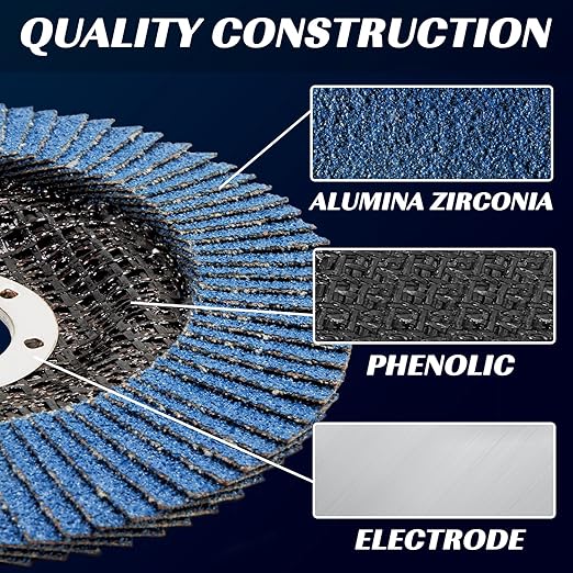 14 Pack of Flap Discs 4 1/2 for Angle Grinder Grit 40 Type 29 Zirconia Grinding Wheel for Wood Metal Sanding