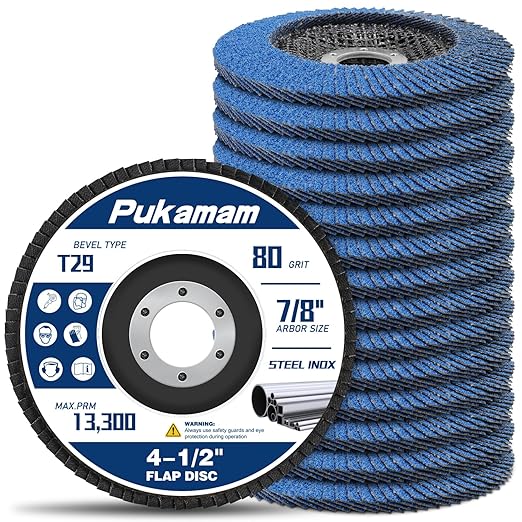 14 Pack of Flap Discs 4 1/2 for Angle Grinder Grit 80 Type 29 Zirconia Grinding Wheel for Wood Metal Sanding