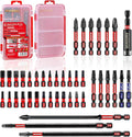 43pieces Screwdriver Bits Set, Impact Magnetic S2 Steel Multi Insert Power Bits Tips with Impact Bit Holder and Two Storage Box（PH/TORX/SQ/PZ/HEX/SL）