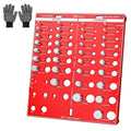 42 Nut and Bolt Thread Checker, Bolt Size and Thread Gauge 19 Standard & 15 Metric Bolt & 8 Drill Bit Gauge, Bolt and Nut Identifier Gauge with Inch and Centimeter Scales