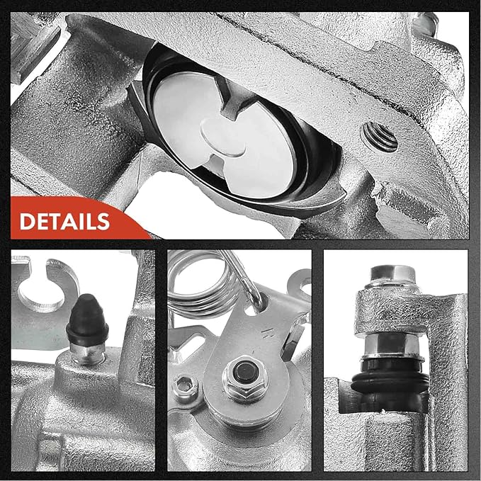 A-Premium Disc Brake Caliper Assembly with Bracket Compatible with Select Ford and Lincoln Models - Explorer 2011-2019, Taurus 2013-2019, Flex/MKT 2010-2014 - Rear Driver and Passenger, 2-PC Set