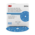 3M Hookit Blue Abrasive Discs 36184, Multi-Hole, 6 in, 800+ Grade, Pack of 50, Virtually Dust-Free, for Auto Sanding, Body Repair, Featheredging, Primer Sanding, Paint Preparation, E-Coat Sanding