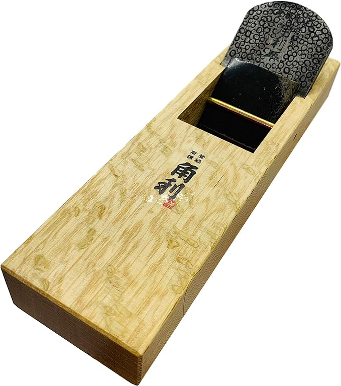 KAKURI Japanese Block Plane Large 60mm for Woodworking, KANNA Japanese Smoothing Plane Manual Hand Planer Tool for Finishing Wood, 10.2 x 3.0 x 2.8 inches, White Oak Body (Oil Finished), Made in JAPAN