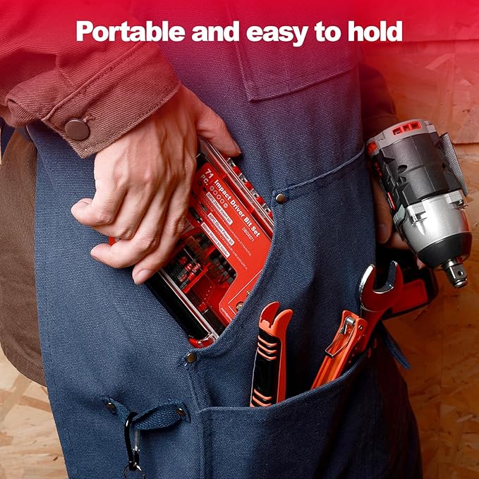 IPX4 Waterproof Small Storage Parts Organizer, Small Parts Case with Removable Dividers, Screwdriver Bit Set Box