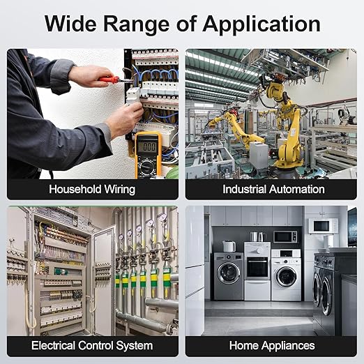 50Pcs KV2.5 Terminal Blocks, 28-12 AWG Compact Wire Conductor Wiring Connectors, DIN Rail Mounted Terminal Blocks, CE