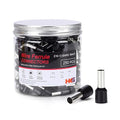 HKS 250PCS Wire Ferrule Connectors - AWG 8-10.0mm² Copper Barrel Pin Cord Ends Insulated Ferrules Terminals - E10-12 Black