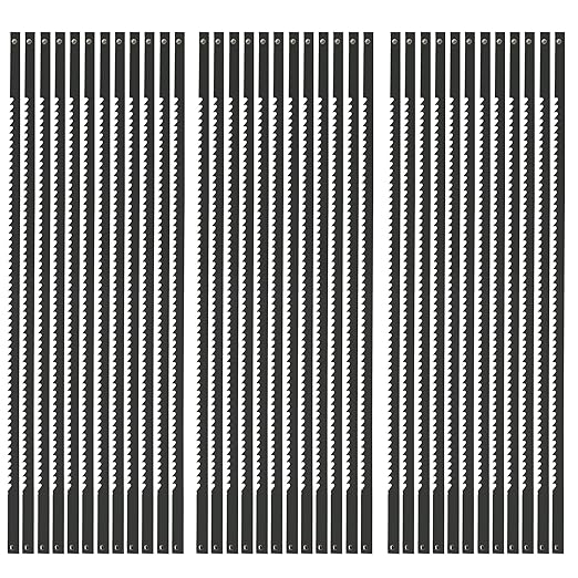 5 Inch Pin End Scroll Saw Blade 18 TPI for Wood, High Carbon Steel 36 Pack