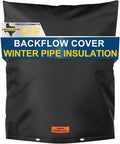 Backflow Preventer Cover Insulated with Thicker 7 Layers Fabric, 24" W x 30" H Backflow Cover with Aluminum Foil Layer for Winter Pipe Freeze Protection, Backflow Insulation Cover