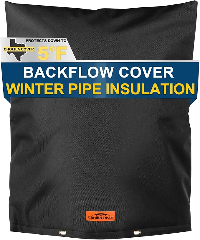 Backflow Preventer Cover Insulated with Thicker 7 Layers Fabric, 24" W x 30" H Backflow Cover with Aluminum Foil Layer for Winter Pipe Freeze Protection, Backflow Insulation Cover
