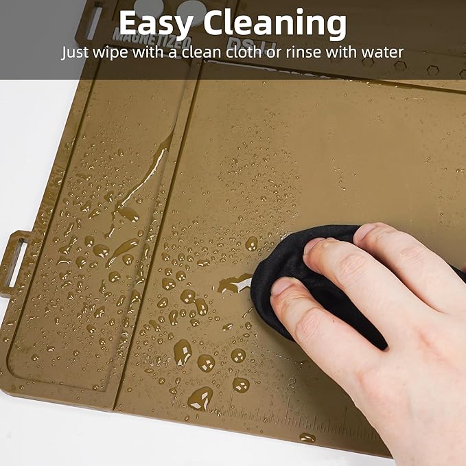 Gun Cleaning Mat, Premium Magnetic Pad With Organizer Parts Tray, Anti-Slip Rubberized Pistol Mat, Protective Workbench Mat for Gun Cleaning (16.5"x 10.43")