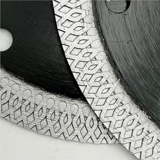 DT-DIATOOL Diamond Tile Blade 4-1/2 Inch 2pcs Diamond Turbo X Mesh Rim Segement Circular Saw Blade for Procelain Ceramic Stoneware Marble Granite Fits 5/8"-7/8" Arbor