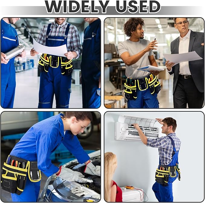 Tool Belt Bag Utility Belt Adjustable Pockets Tool Belts Detachable Work Pouch Bag Heavy Waist Apron Versatile Pouch for Electrician