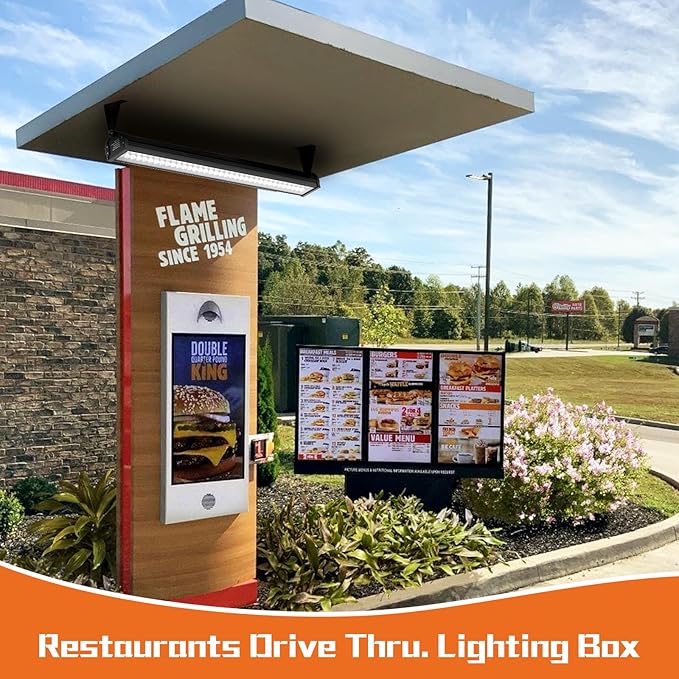 72W LED Bar Light, 5700K Crystal Bright White, 100-277VAC, Adjustable Lighting Directions, Waterproof LED Wall Washer Light Bar for Batting Cages, Commercial Advertising Billboards, Car Washing