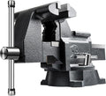 Forward CR60A 6.5 Inch Bench Vise Heavy Duty Vice with Anvil and 210 Degrees Swivel Base (6 1/2")