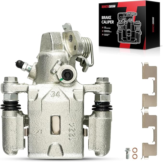 Torchbeam Rear Brake Caliper Right for Kia 2005-2009 Spectra, Hyundai 2005-2006 Elantra, Hyundai 2004-2008 Tiburon, Kia 2005-2009 Spectra5, Rear Right Caliper Replace # 19B3303