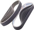 18 Pack 1-1/8 x 21 Inch Sanding Belts, 3 Each of 120 240 400 600 800 1000 Grits Sander Belts for Makita Sander, 1-1/8-Inch x 21-Inch Abrasive Silicon Carbide Sander Belts