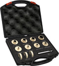 11 Pcs Premium Brass Router Template Guides Set - Fit Any Routers Sub-Base of The Porter Cable Style Router Bushing Guide Set with Carrying Case