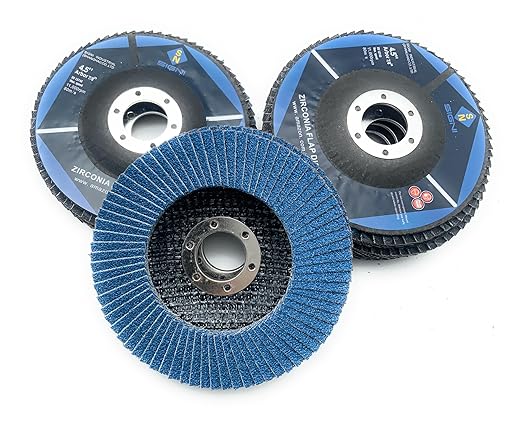 SIGNI Premium Zirconia Flap Discs for Grinding Metal Steel 10-Pack (4.5 inch T27 60#)