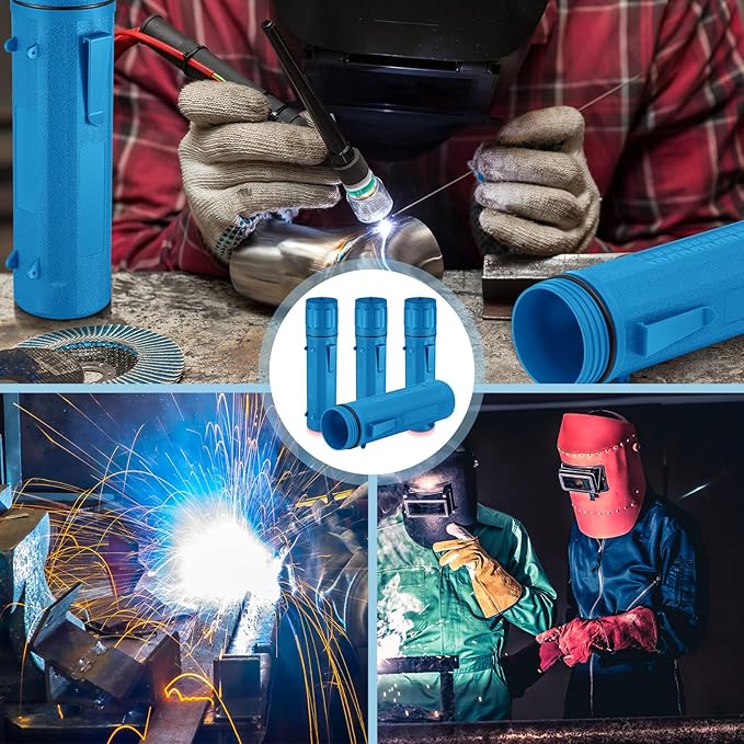Zonon 2 Pcs Welding Rod Storage Tube 14 Inch Stick Welding Electrode Storage Tube Airproof Welding Rod Holder Waterproof Welding Rod Container for Welding Rod Canister(Blue)