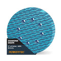 POWERTEC 5 Inch 8-Hole Hook and Loop Diamond Shaped Sanding Discs, 50PK, 80 Grit for Random Orbital Sanders – J-Weight Cloth Backing for Long Life, Anti-Clog Sandpaper (44908)